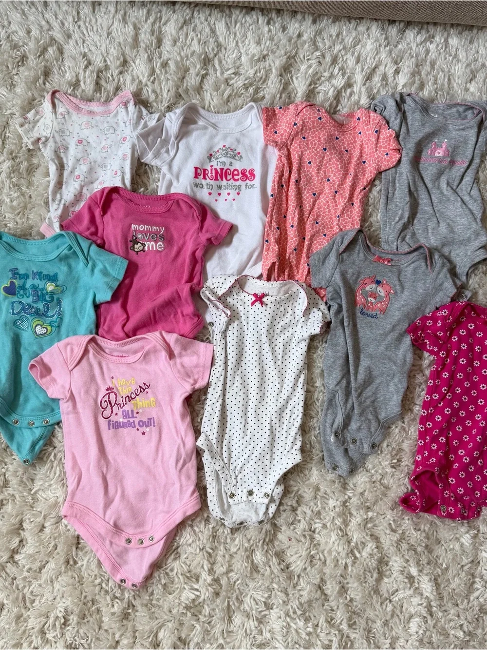0-3 Months Girls Clothing Bundle-65 pieces! Carters